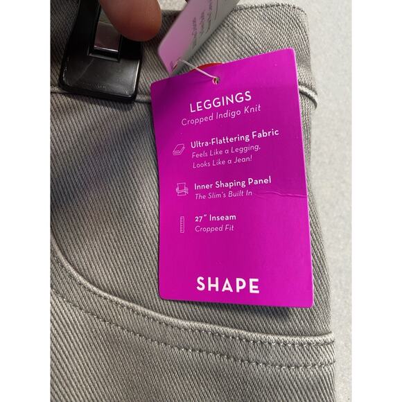 Spanx Jean-ish Ankle Cropped Shape Leggings Womens Size XS Petite Gray Slimming - Picture 3 of 9